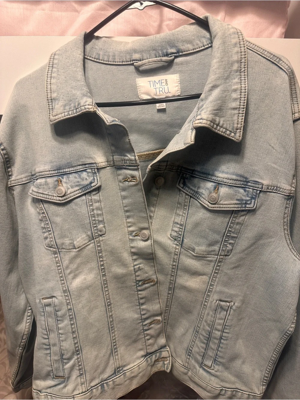Time and Tru Light Wash Denim Jacket